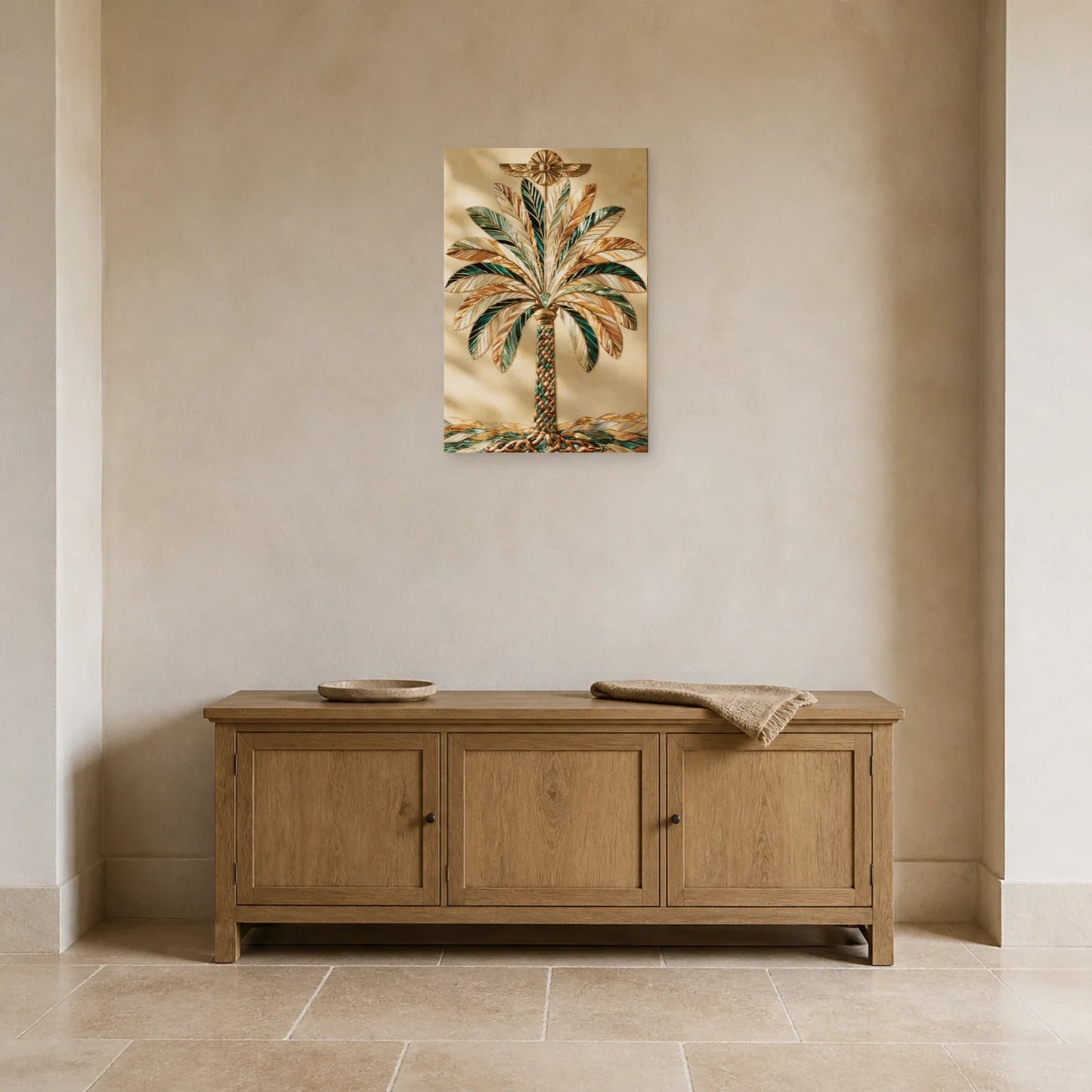 Tableau Arbre Sacré Assyrien présenté dans une entrée - Art Virtuoso