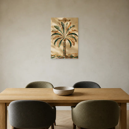 Tableau Arbre Sacré Assyrien présenté dans une salle à manger - Art Virtuoso