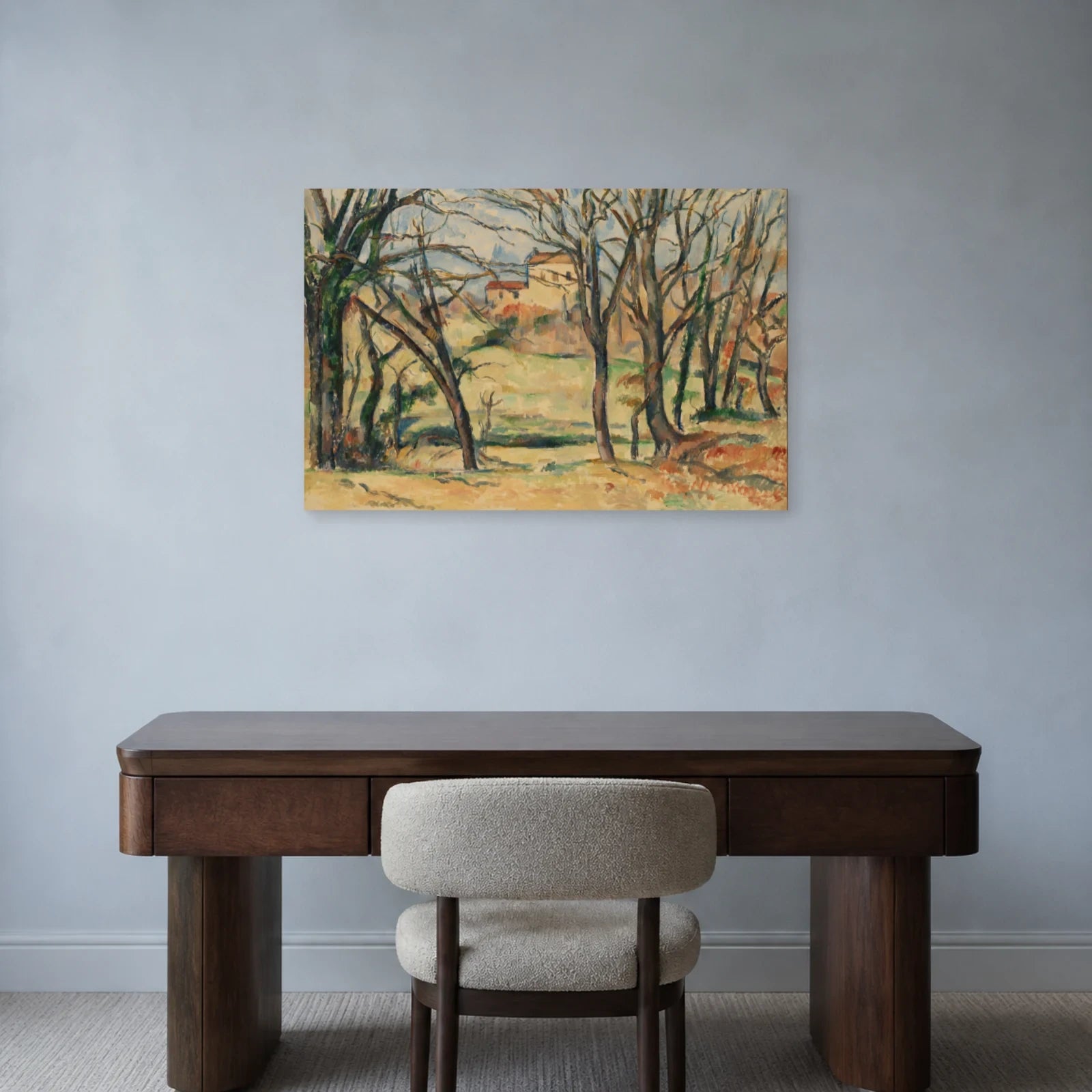 Tableau Arbres et maisons près du Jas de Bouffan – Paul Cézanne dans un bureau - Art Virtuoso