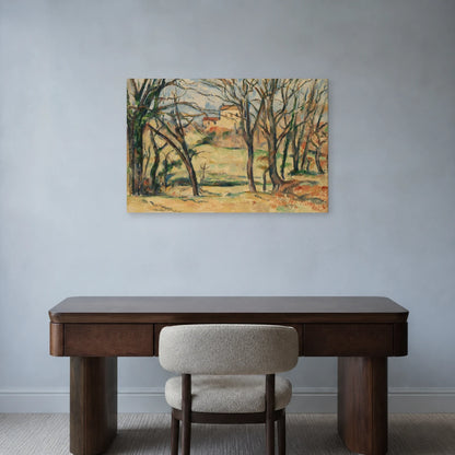 Tableau Arbres et maisons près du Jas de Bouffan – Paul Cézanne dans un bureau - Art Virtuoso
