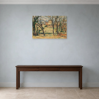 Tableau Arbres et maisons près du Jas de Bouffan – Paul Cézanne dans une entrée ou un couloir - Art Virtuoso