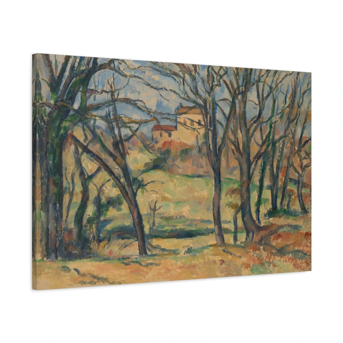 Tableau Arbres et maisons près du Jas de Bouffan – Paul Cézanne - toile 3D avec bords imprimés - Art Virtuoso