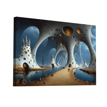 Product Hero 3D WebP Tableau Arches des Mondes Interieurs – Architecture organique fantastique - Art Virtuoso