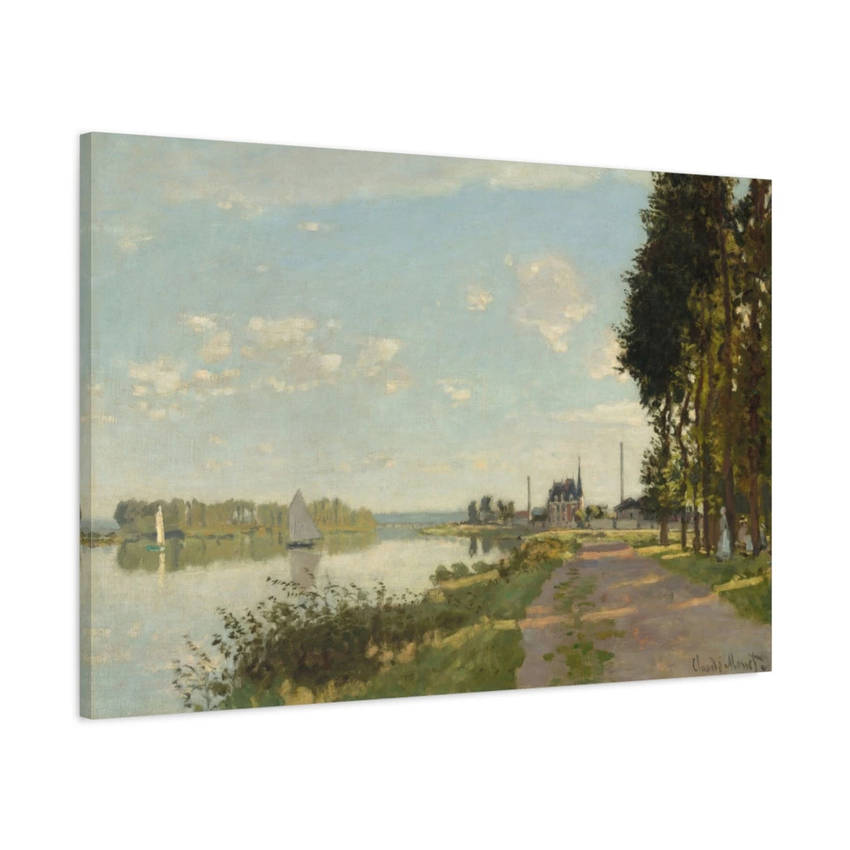 Tableau Argenteuil – Claude Monet - toile 3D avec bords imprimés - Art Virtuoso