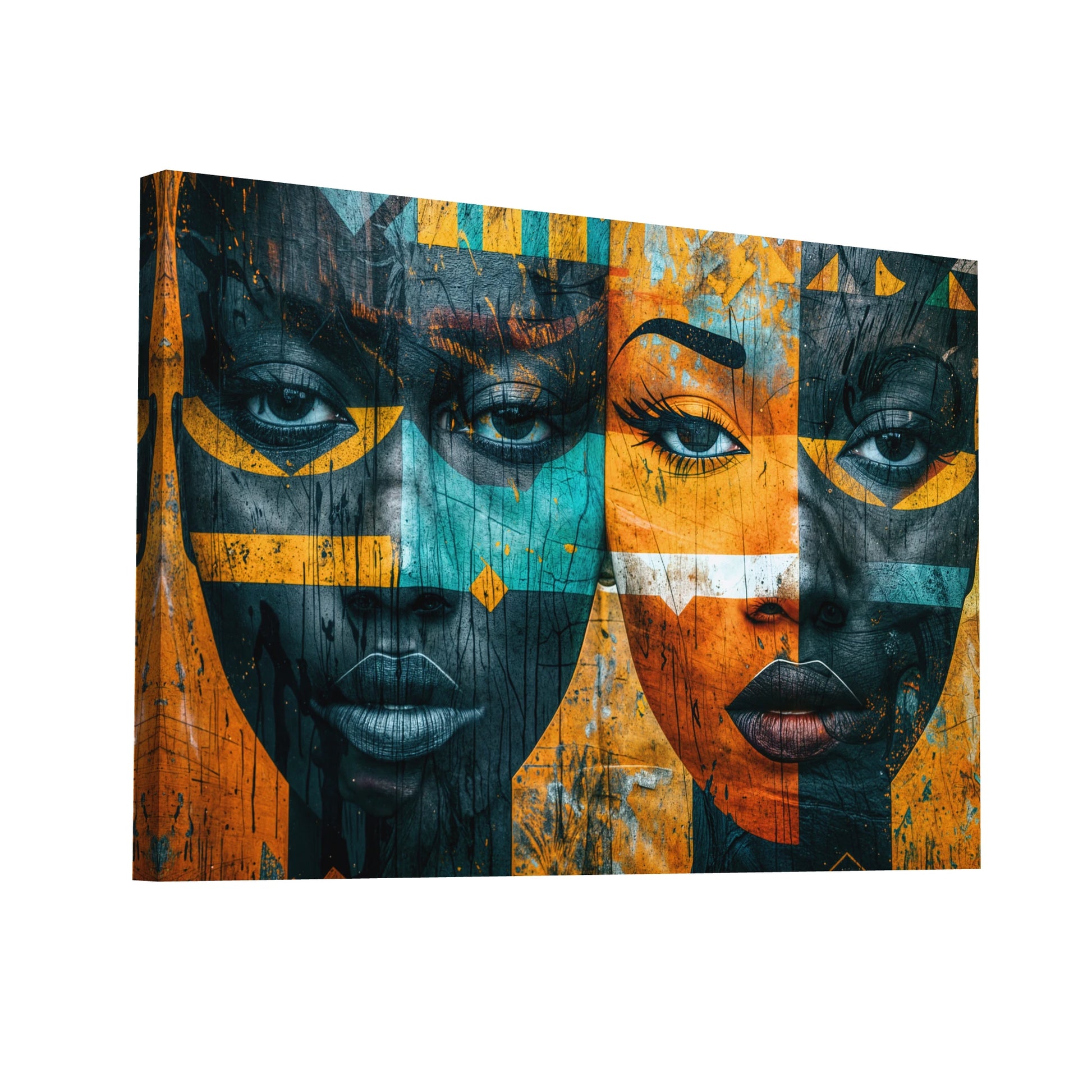 Product Hero 3D WebP Tableau Art Africain - Dualité - Art Virtuoso