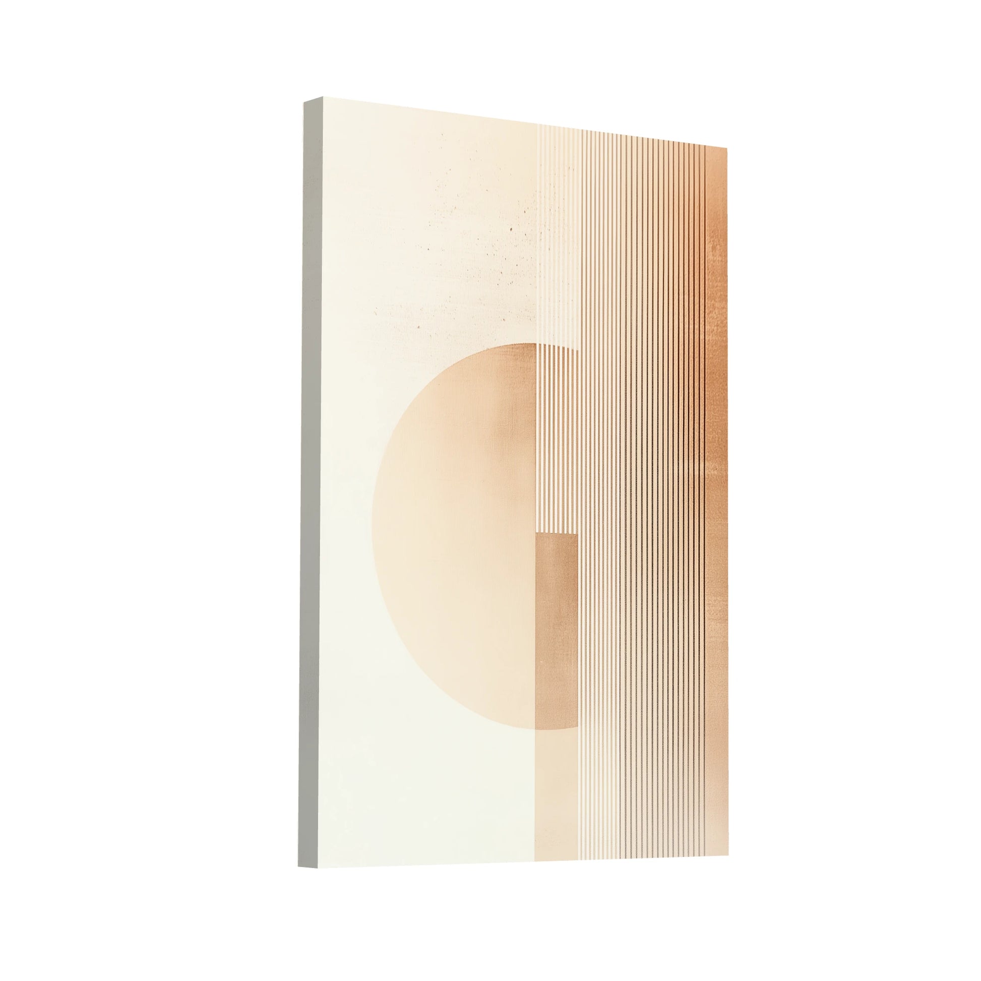 Product Hero 3D WebP Tableau Art Beige - Lignes en Harmonie - Art Virtuoso