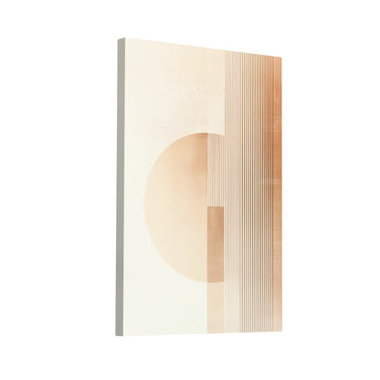 Product Hero 3D WebP Tableau Art Beige - Lignes en Harmonie - Art Virtuoso