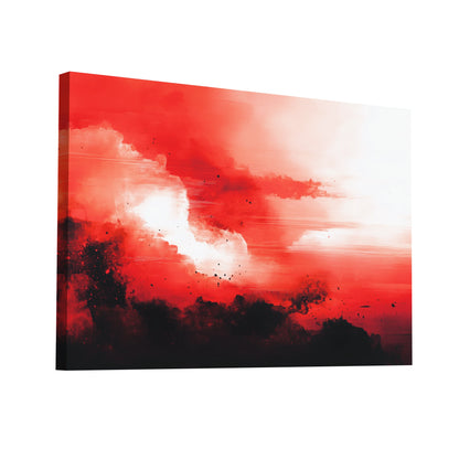 Product Hero 3D WebP Tableau Art Rouge - Nuages d'Encre - Art Virtuoso