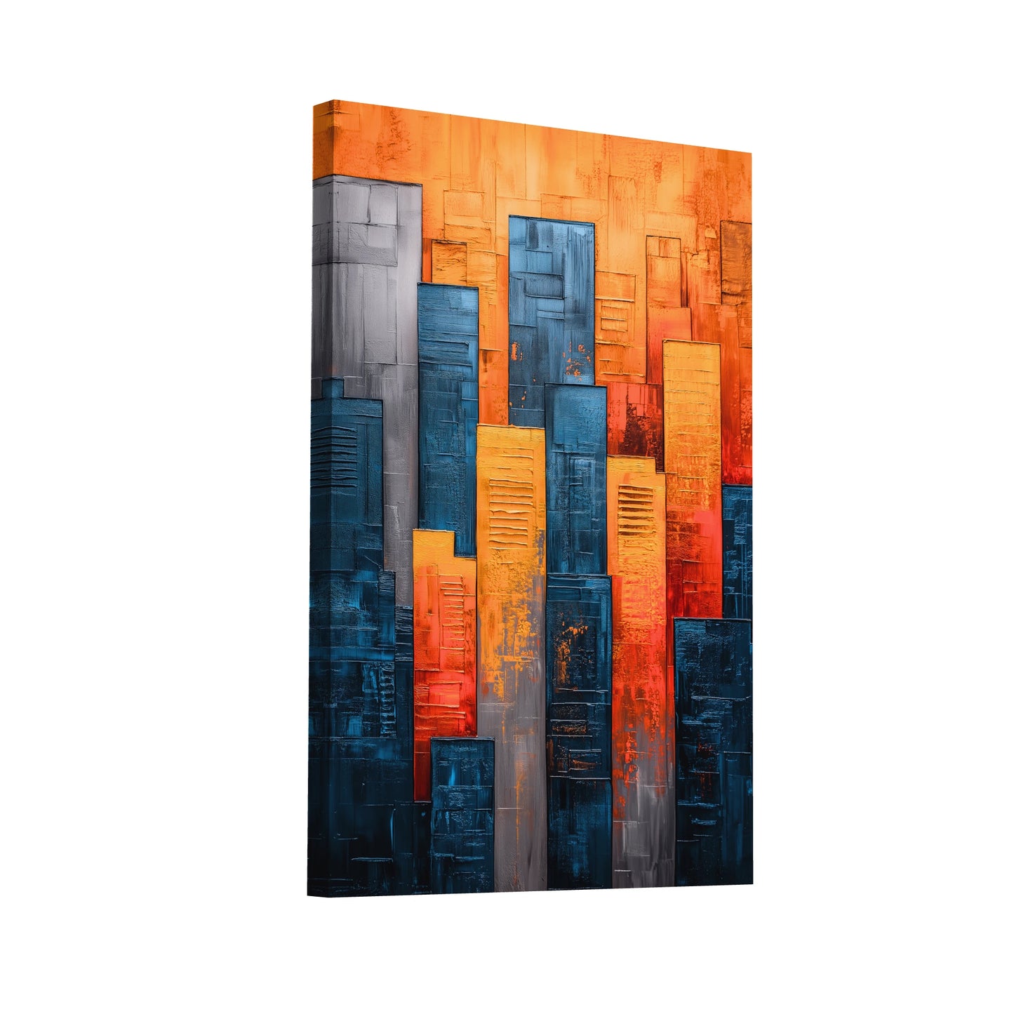 Product Hero 3D WebP Tableau Artistique Moderne - Verticalité Urbaine - Art Virtuoso