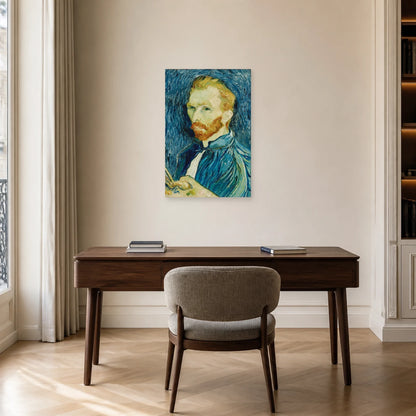 Tableau Autoportrait avec palette – Vincent van Gogh dans un bureau - Art Virtuoso