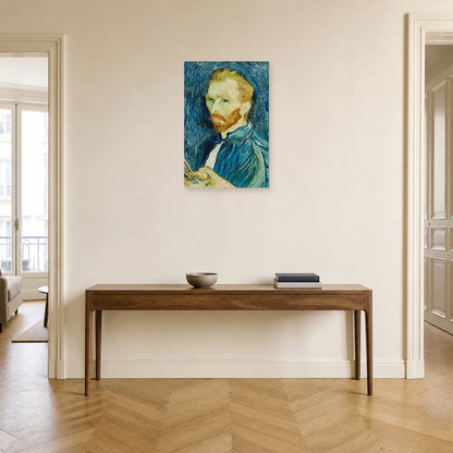 Tableau Autoportrait avec palette – Vincent van Gogh dans une entrée ou un couloir - Art Virtuoso