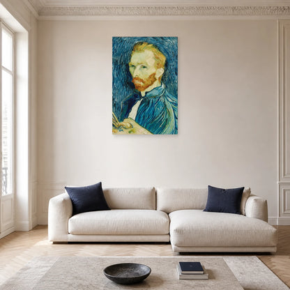 Tableau Autoportrait avec palette – Vincent van Gogh dans un salon - Art Virtuoso