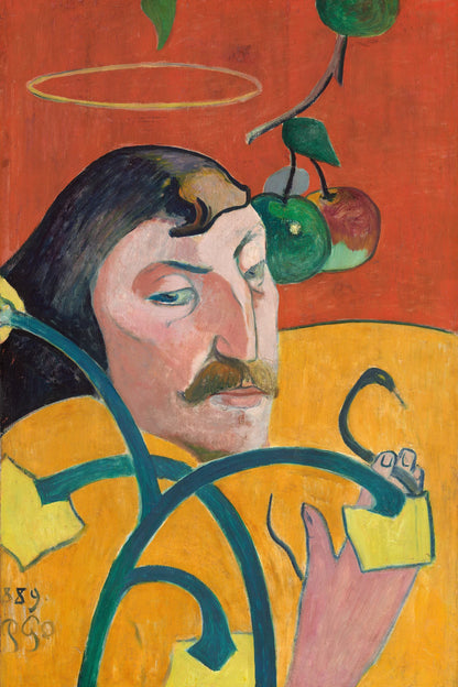 Tableau Autoportrait à l’auréole de Paul Gauguin - impression sur toile, format S