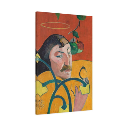 Tableau Autoportrait à l’auréole de Paul Gauguin - toile 3D avec bords imprimés - Art Virtuoso