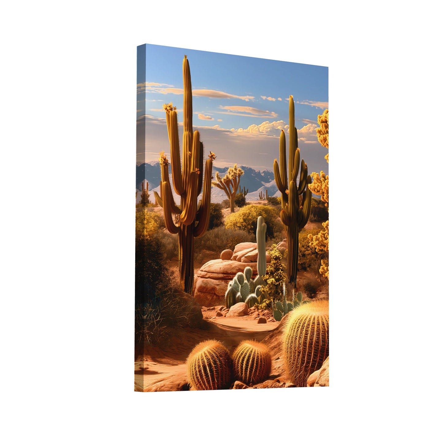 Product Hero 3D WebP Tableau Avec Cactus - Désert de Sonora - Art Virtuoso