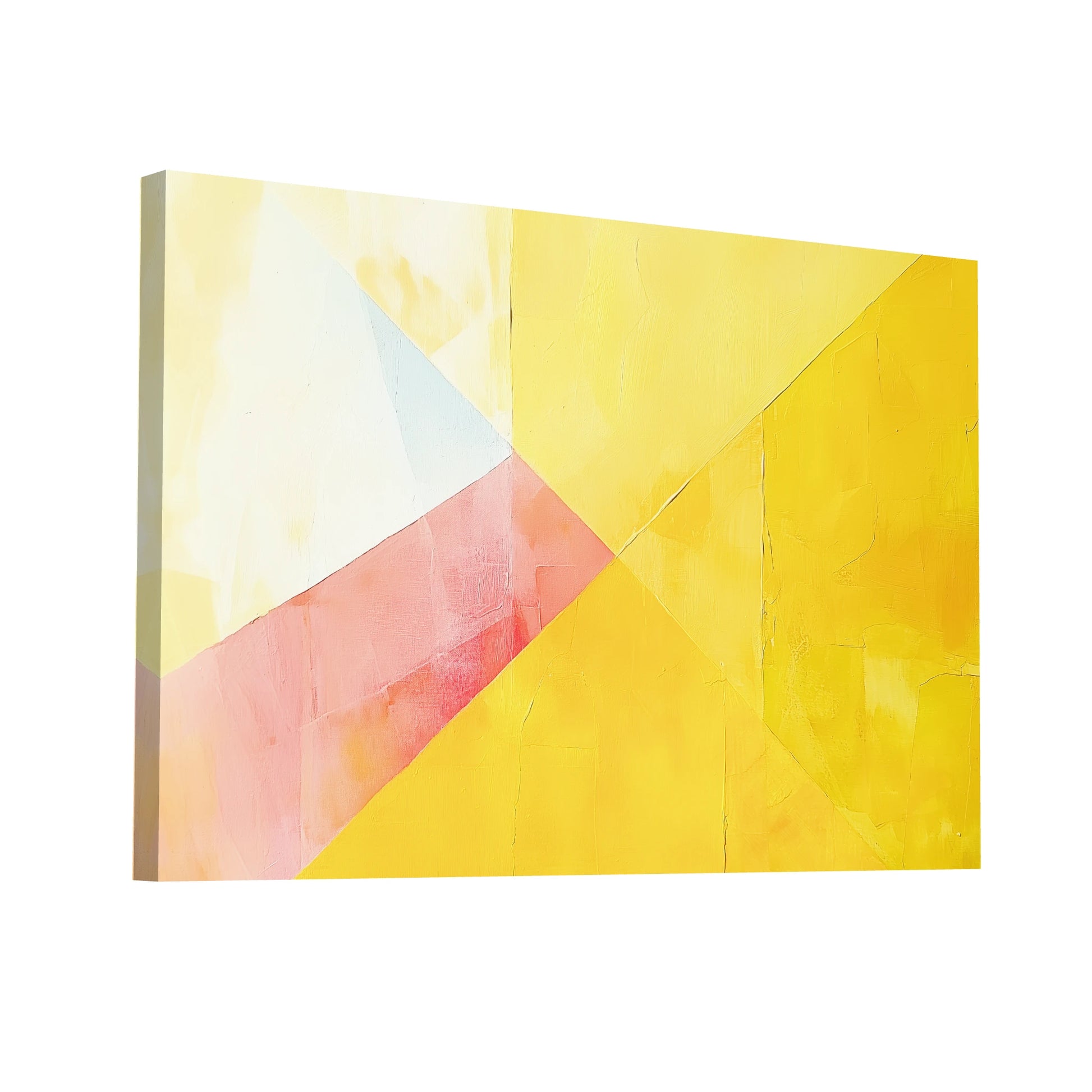 Product Hero 3D WebP Tableau avec Jaune : Géométrie Solaire - Art Virtuoso