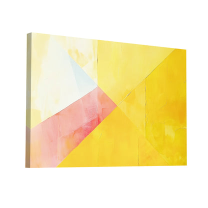 Product Hero 3D WebP Tableau avec Jaune : Géométrie Solaire - Art Virtuoso