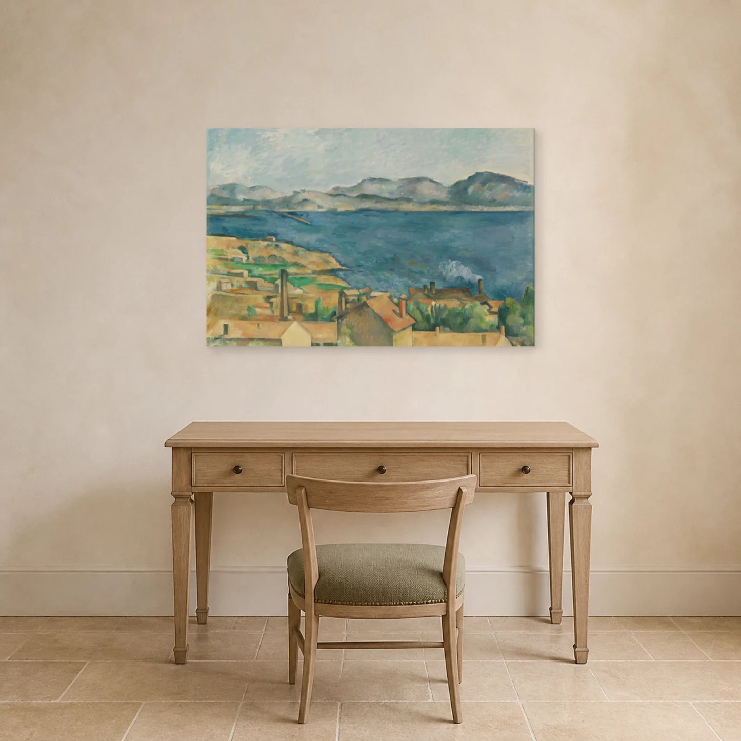 Tableau La Baie de Marseille vue de L’Estaque – Paul Cézanne dans un bureau - Art Virtuoso