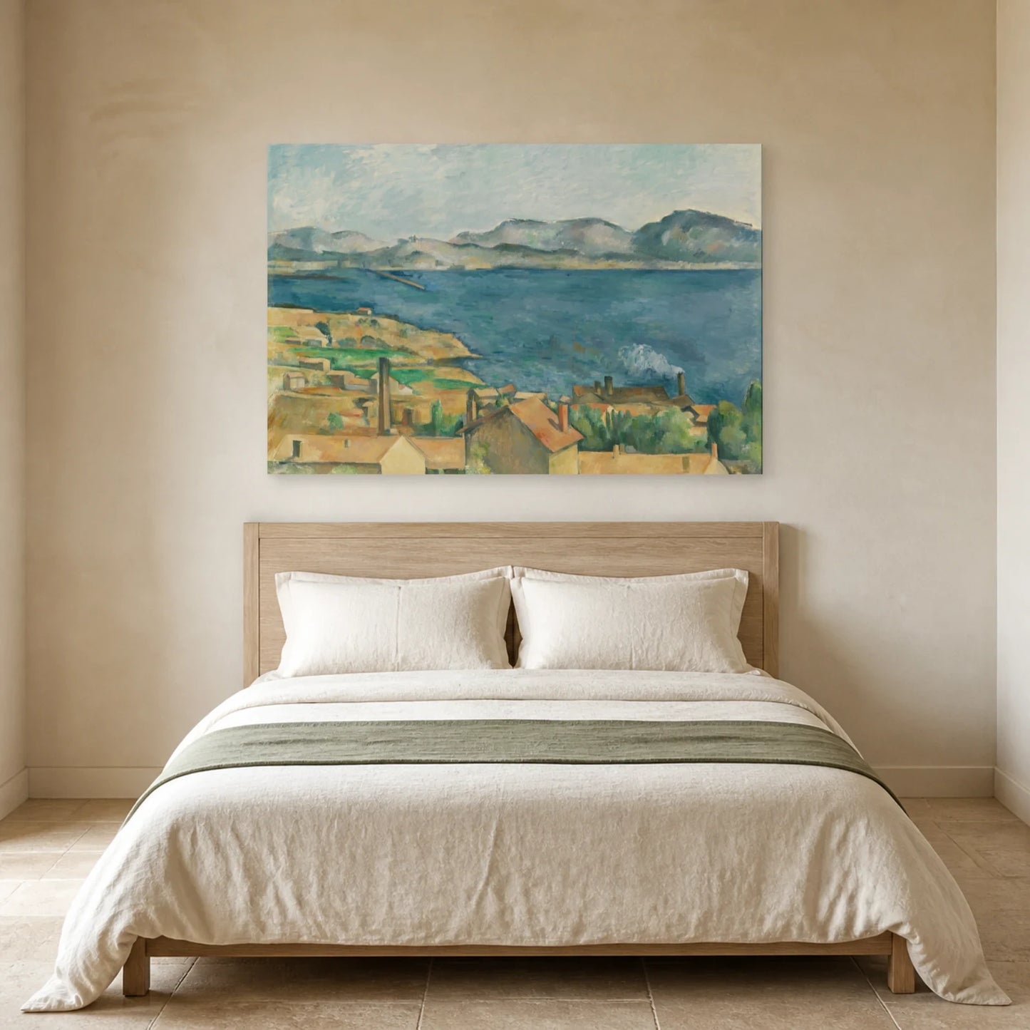 Tableau La Baie de Marseille vue de L’Estaque – Paul Cézanne dans une chambre - Art Virtuoso