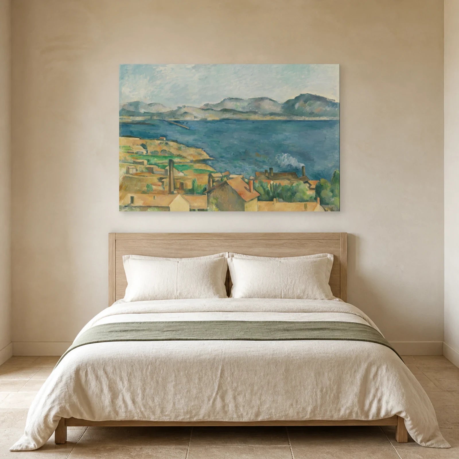 Tableau La Baie de Marseille vue de L’Estaque – Paul Cézanne dans une chambre - Art Virtuoso