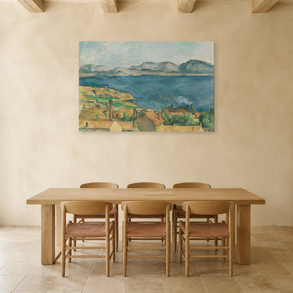 Tableau La Baie de Marseille vue de L’Estaque – Paul Cézanne dans une salle à manger - Art Virtuoso