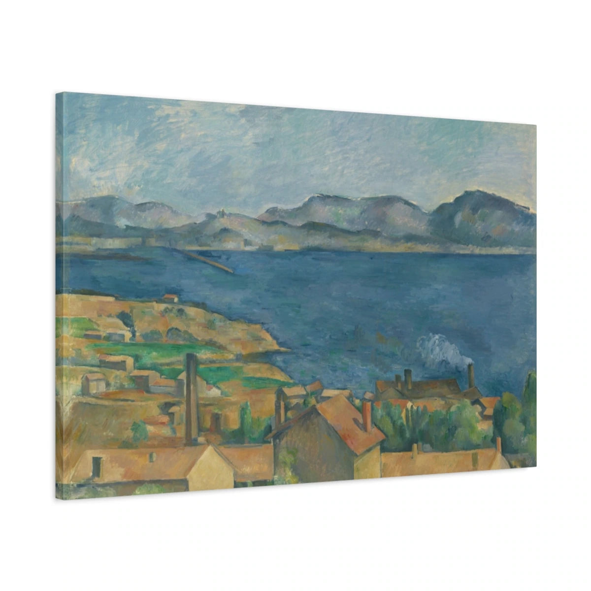 Tableau La Baie de Marseille vue de L’Estaque – Paul Cézanne - toile 3D avec bords imprimés - Art Virtuoso