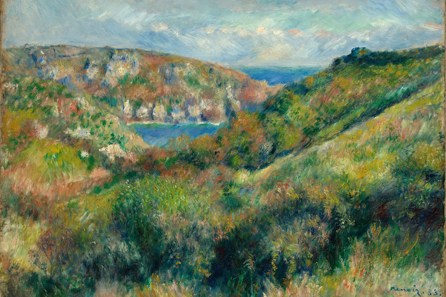 Paysage de Moulin Huet aux verts et ocres vibrants, format L