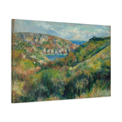 Tableau Collines autour de la baie de Moulin Huet, Guernesey – Pierre-Auguste Renoir - toile 3D avec bords imprimés - Art Virtuoso