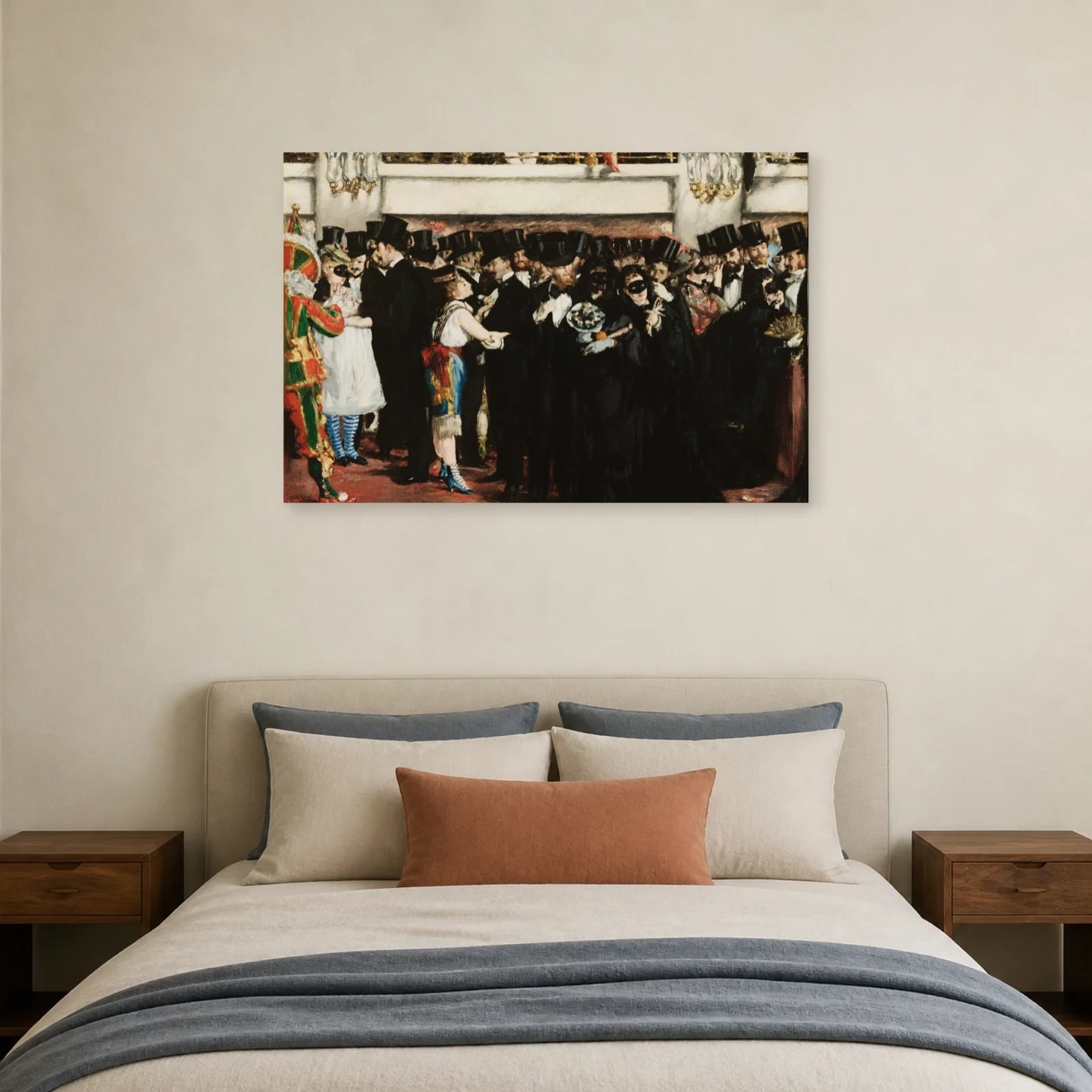 Tableau Bal masqué à l’Opéra – Édouard Manet dans une chambre - Art Virtuoso