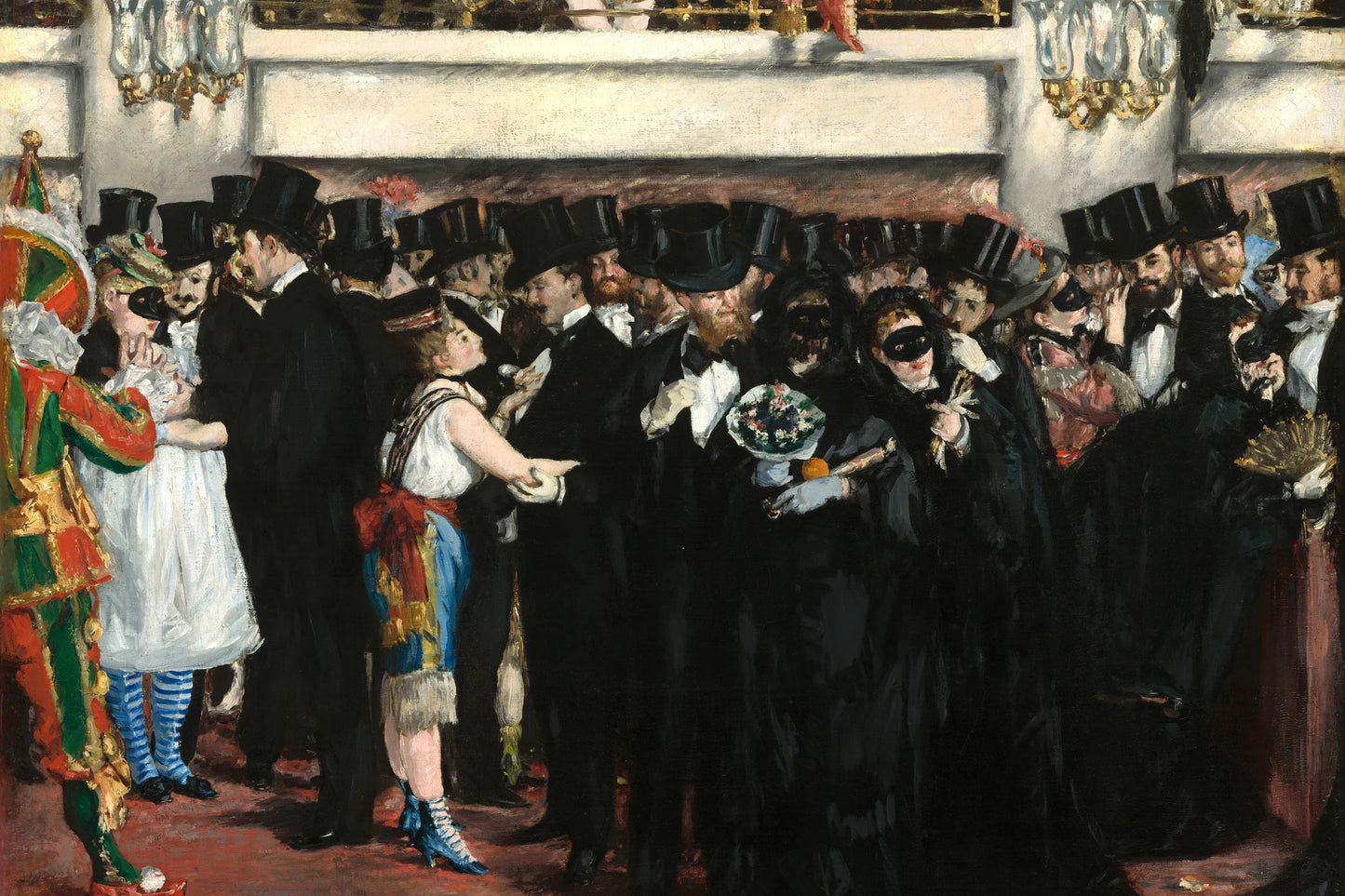 Tableau Bal masqué à l’Opéra – Édouard Manet - impression sur toile, format XL