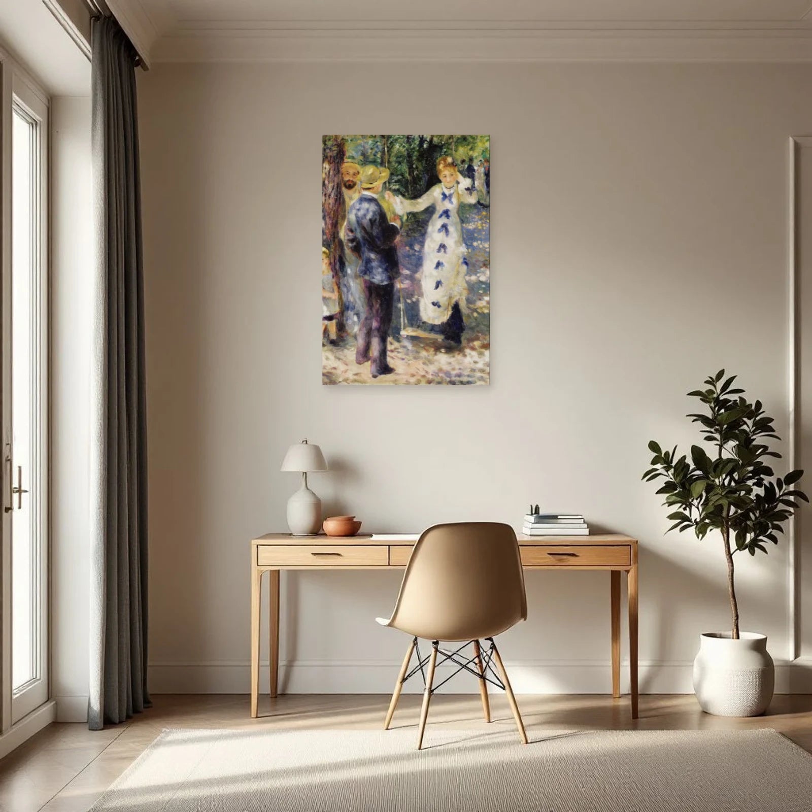 Tableau La Balançoire – Pierre-Auguste Renoir dans un bureau - Art Virtuoso