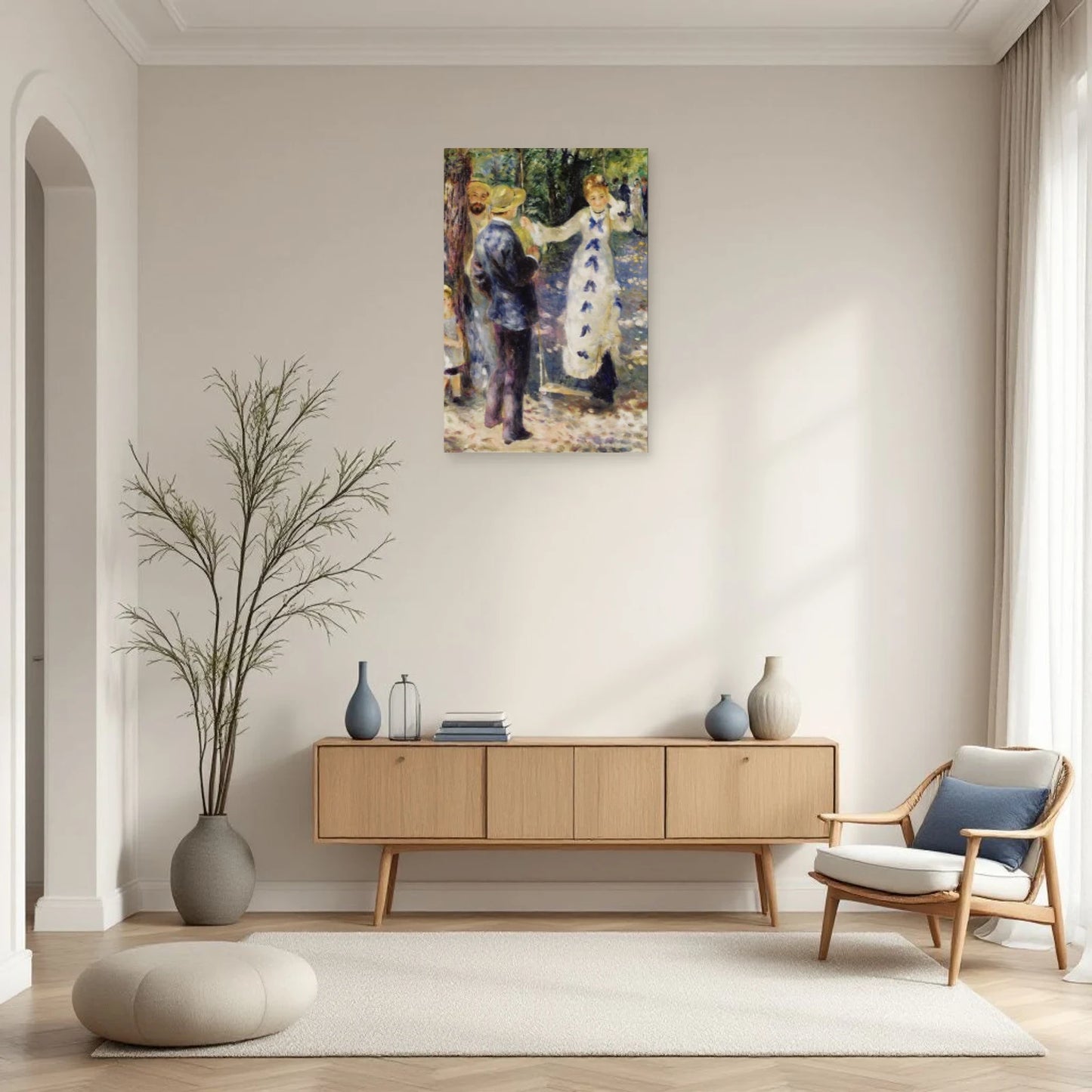 Tableau La Balançoire – Pierre-Auguste Renoir dans une entrée ou un couloir - Art Virtuoso