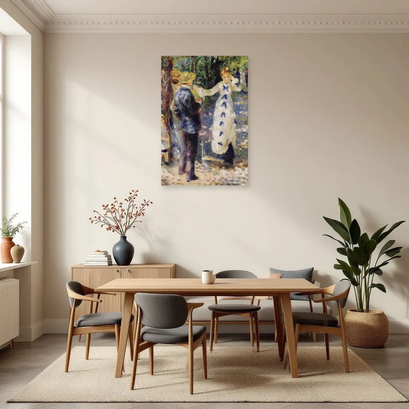 Tableau La Balançoire – Pierre-Auguste Renoir dans une salle à manger - Art Virtuoso