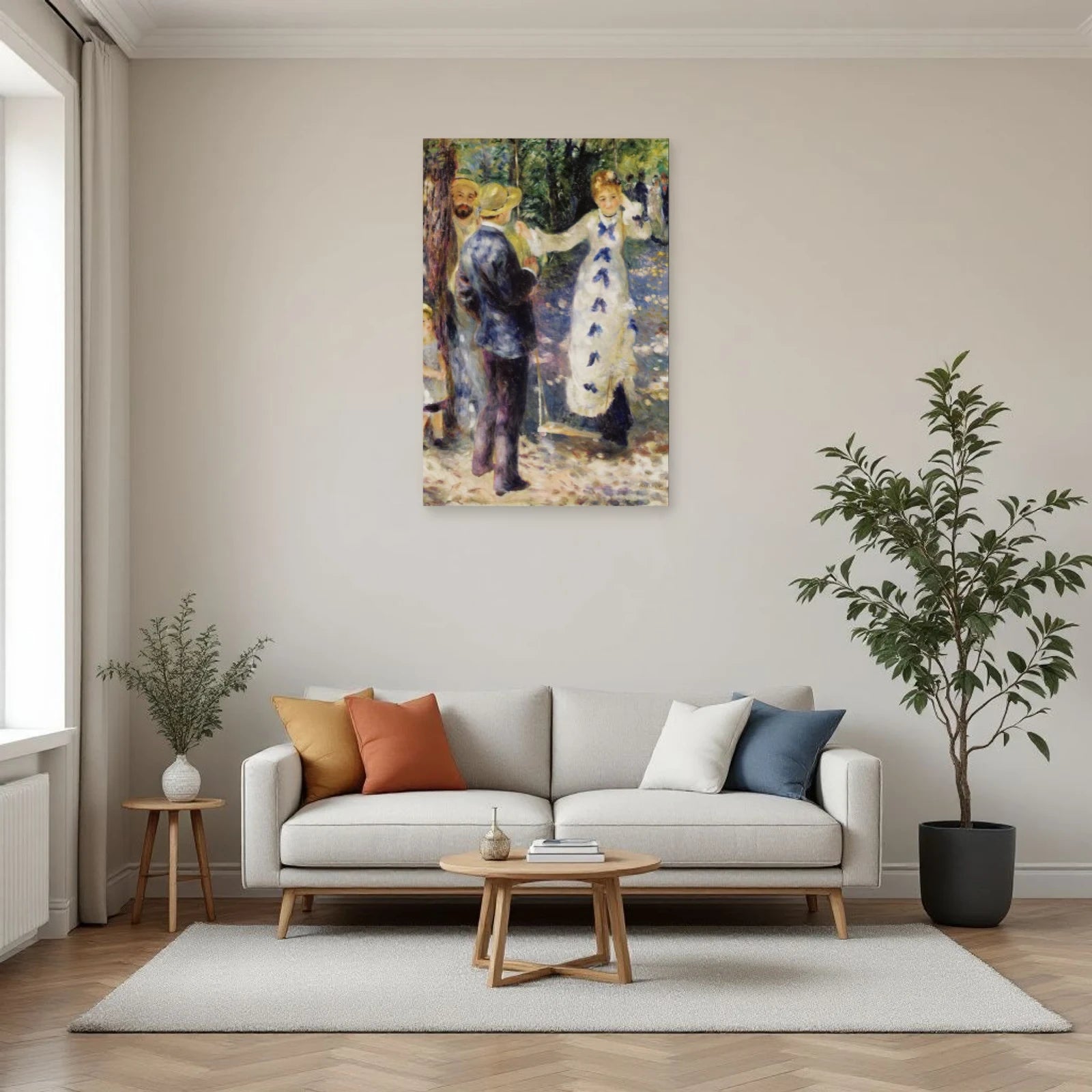 Tableau La Balançoire – Pierre-Auguste Renoir dans un salon - Art Virtuoso