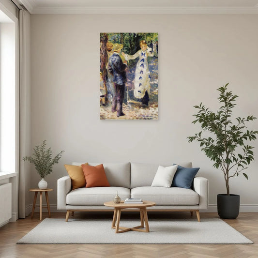 Tableau La Balançoire – Pierre-Auguste Renoir dans un salon - Art Virtuoso
