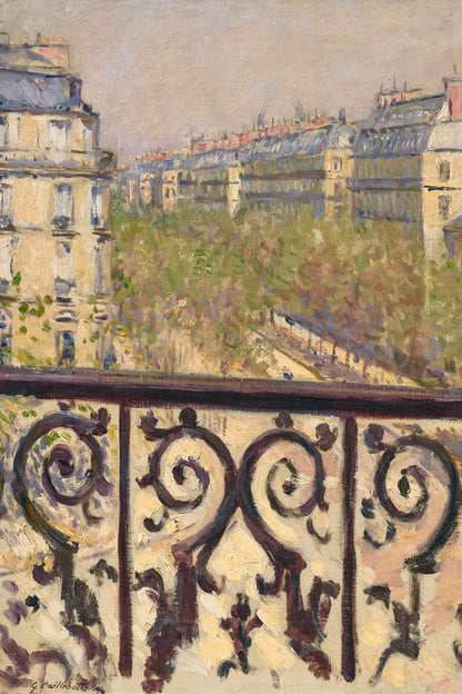Tableau Un balcon, boulevard Haussmann – Gustave Caillebotte - impression sur toile, format XXL
