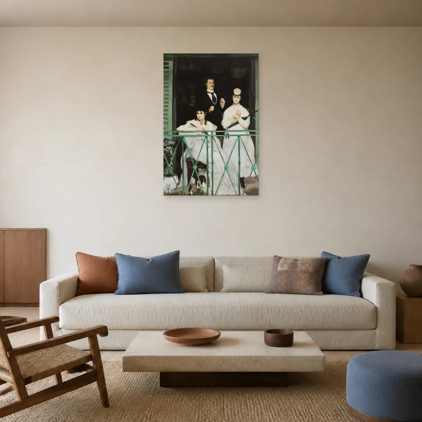 Tableau Le Balcon – Édouard Manet dans un salon - Art Virtuoso