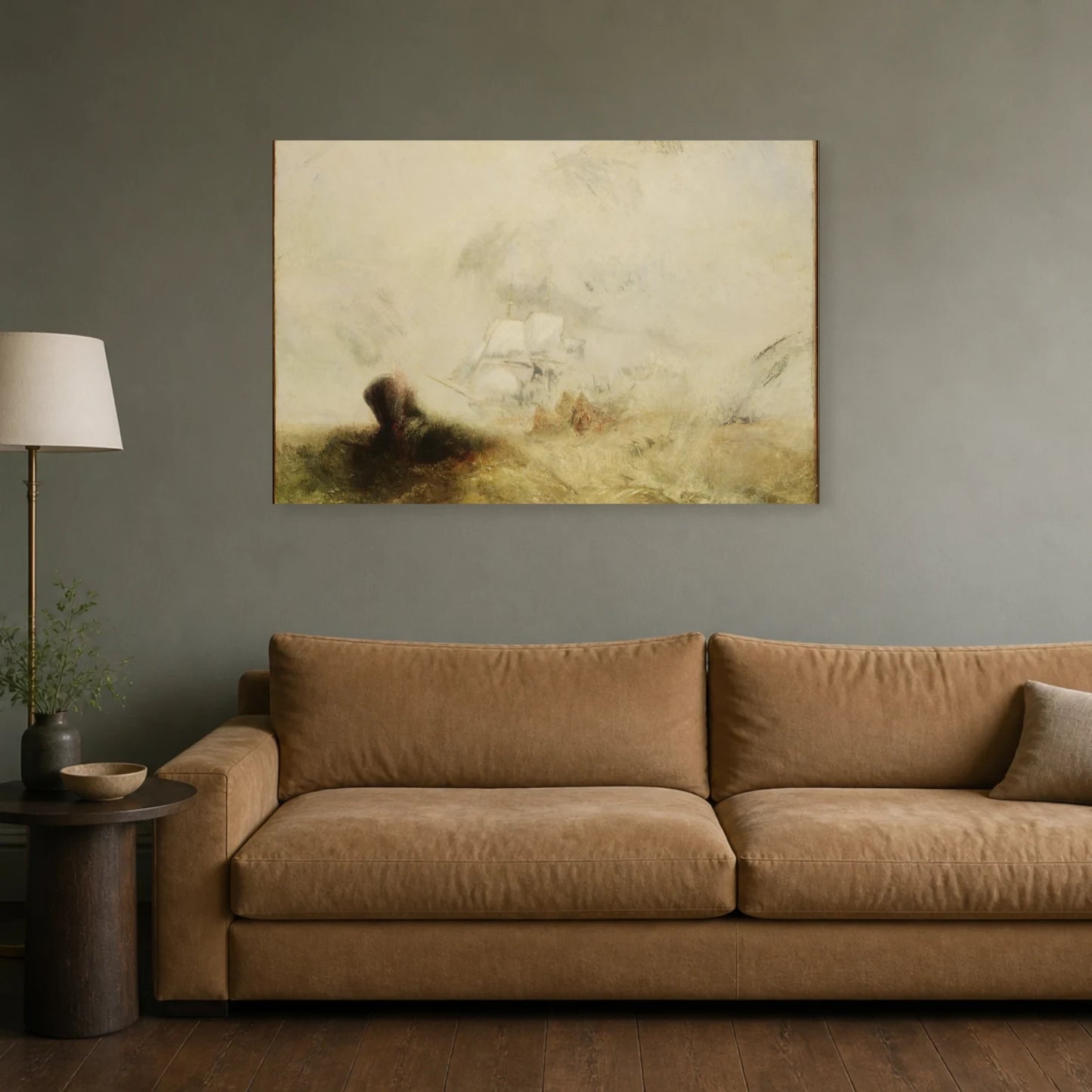 Tableau Baleiniers – William Turner dans un salon - Art Virtuoso