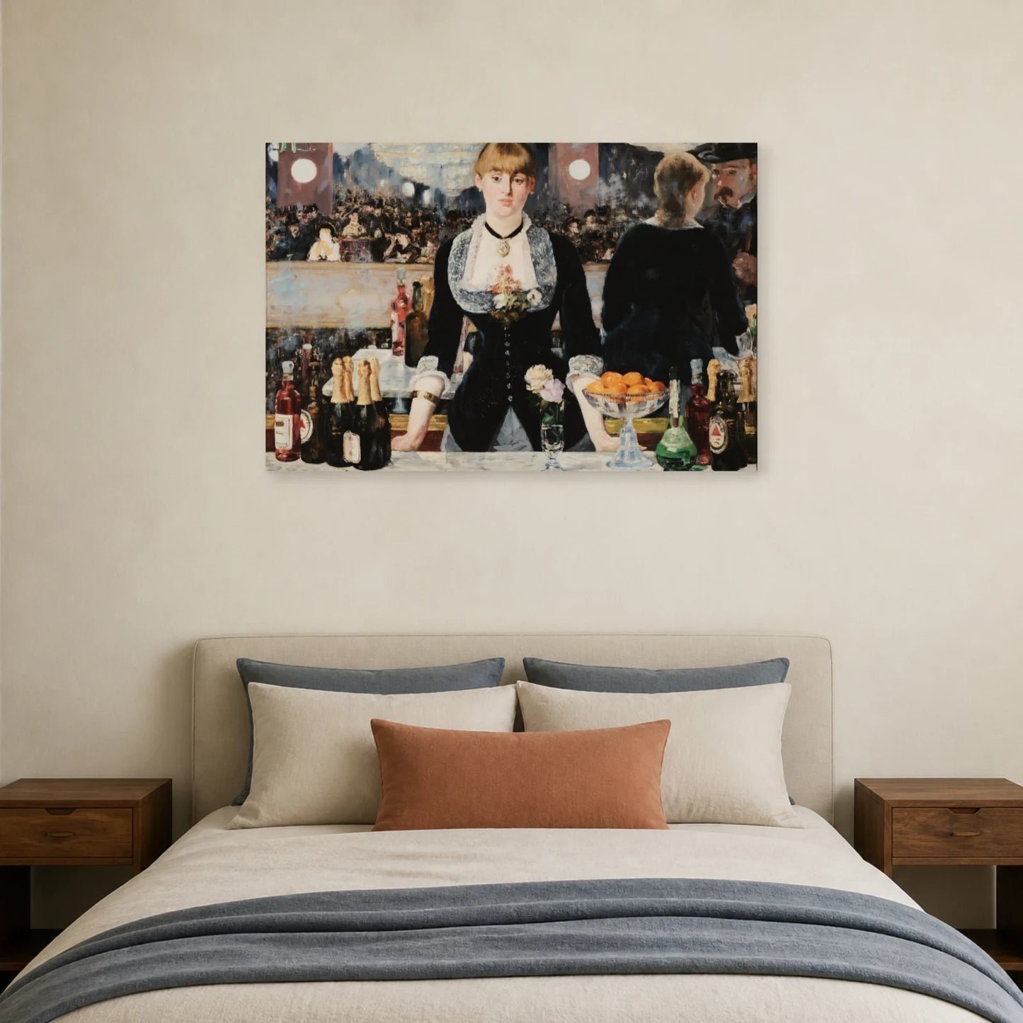 Tableau Un bar aux Folies-Bergère – Édouard Manet dans une chambre - Art Virtuoso