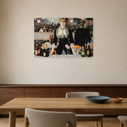 Tableau Un bar aux Folies-Bergère – Édouard Manet dans une salle à manger - Art Virtuoso