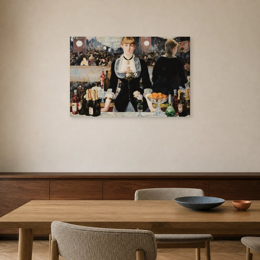 Tableau Un bar aux Folies-Bergère – Édouard Manet dans une salle à manger - Art Virtuoso