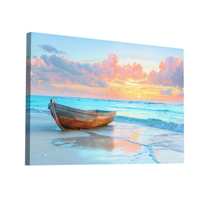 Product Hero 3D WebP Tableau Barque sur la Plage - Art Virtuoso