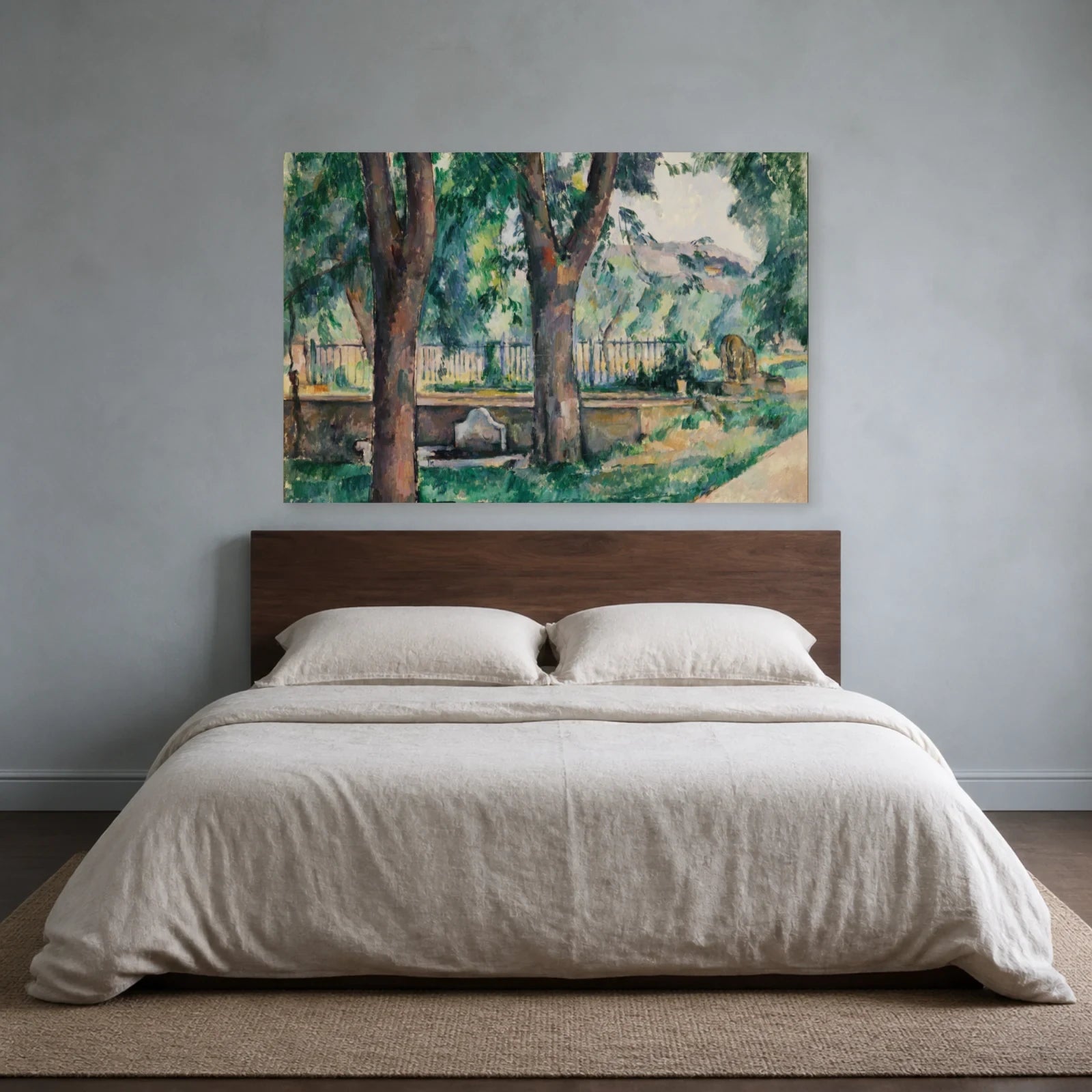 Tableau Le Bassin du Jas de Bouffan – Paul Cézanne dans une chambre - Art Virtuoso