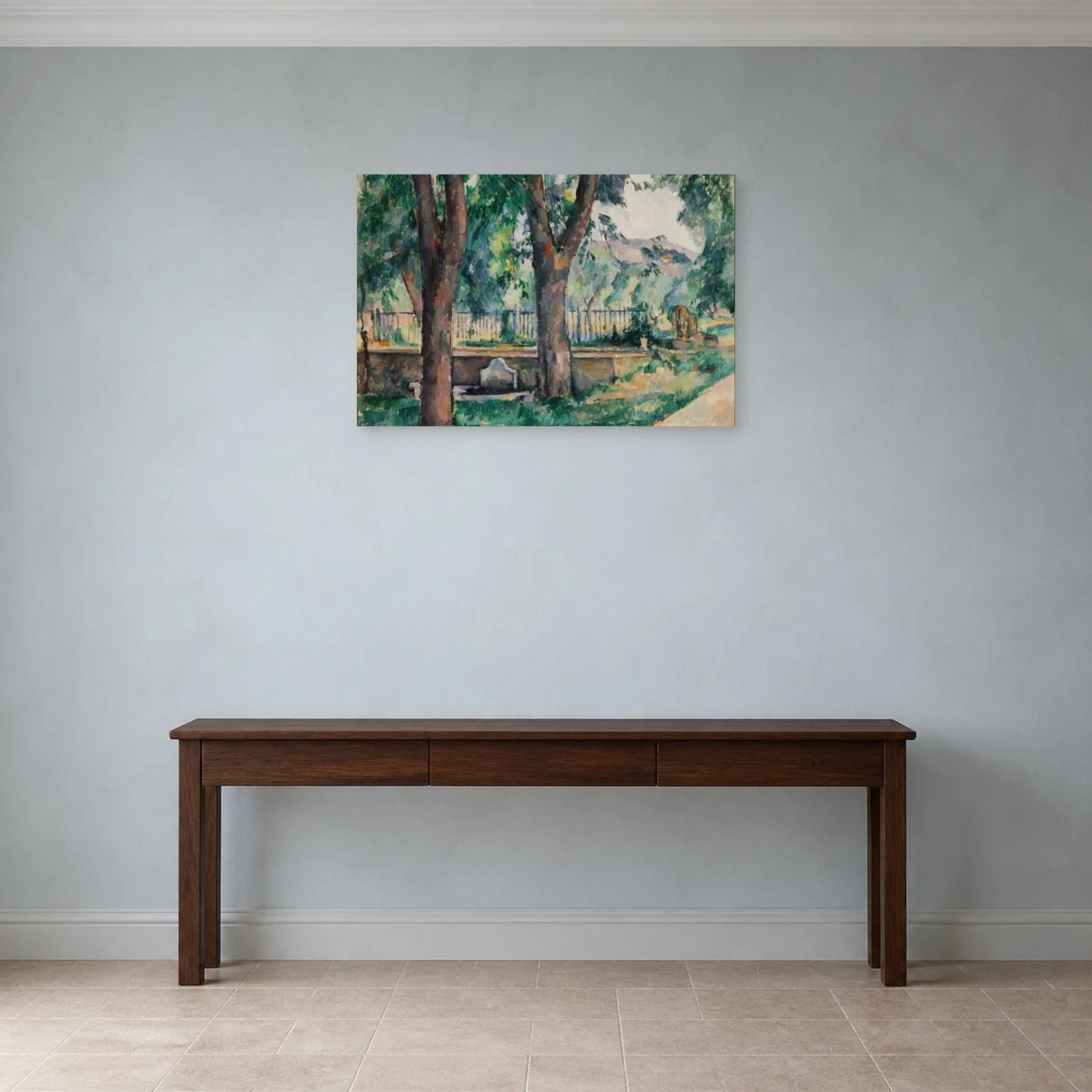 Tableau Le Bassin du Jas de Bouffan – Paul Cézanne dans une entrée ou un couloir - Art Virtuoso