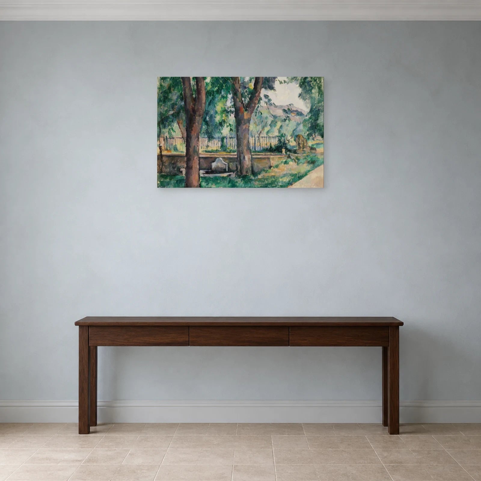 Tableau Le Bassin du Jas de Bouffan – Paul Cézanne dans une entrée ou un couloir - Art Virtuoso