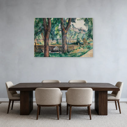 Tableau Le Bassin du Jas de Bouffan – Paul Cézanne dans une salle à manger - Art Virtuoso