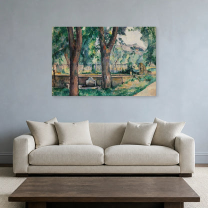 Tableau Le Bassin du Jas de Bouffan – Paul Cézanne dans un salon - Art Virtuoso