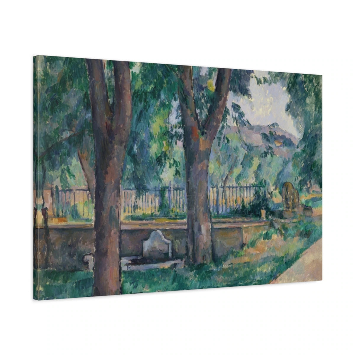 Tableau Le Bassin du Jas de Bouffan – Paul Cézanne - toile 3D avec bords imprimés - Art Virtuoso