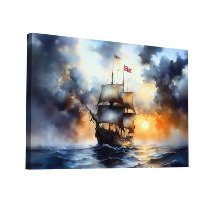 Product Hero 3D WebP Tableau Bateau Anglais : Majesté des Mers - Art Virtuoso