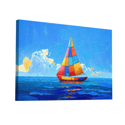 Product Hero 3D WebP Tableau Bateau Coloré - Art Virtuoso